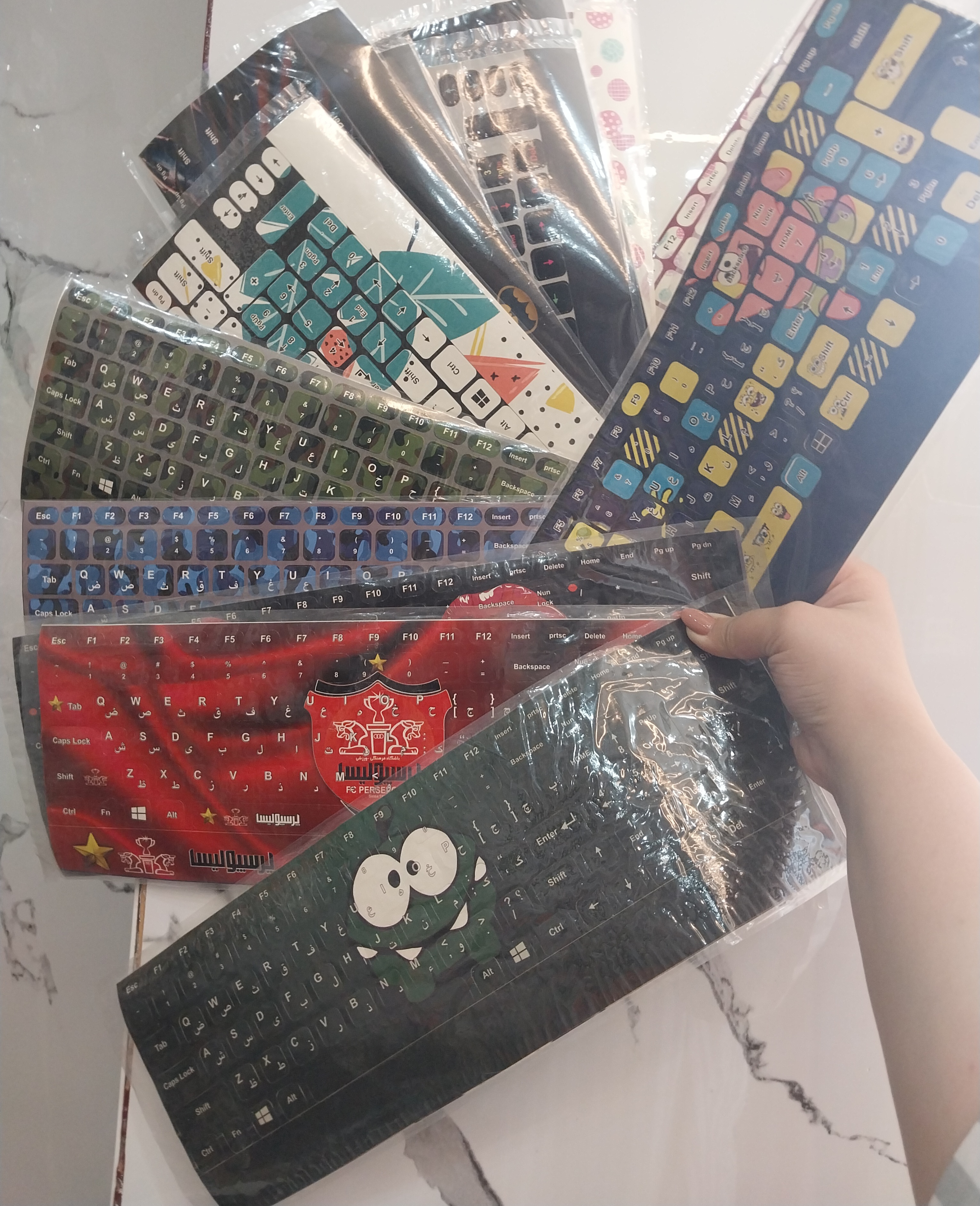 ترب کیبورد طرح دار برچسب لپتاپ برچسب طرح دار کیبورد دخترانه پسرانه